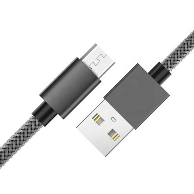 China Durable Nylon Braided Sync Charging Type Mobile Phone Data Micro C USB Cable For Android Phone for sale