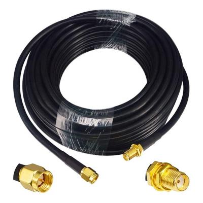 China Telecom Male To Female RG174 RG178 RG316 RG58 RF Jumper Antenna Coaxial Cable Assembly for sale