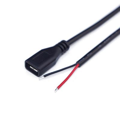 China Open Wire End OEM Stripped Data Charging Male-Female B 5 Micro USB PIN To Open 2 4 Core Wire Pigtail Cable for sale