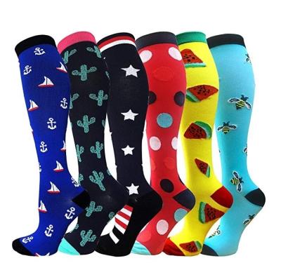 China Enerup 15-20MMHG QUICK DRY Nylon Sports Compression Nurses Knocks High Compression Sports Sock Running Knee Compression Socks for sale