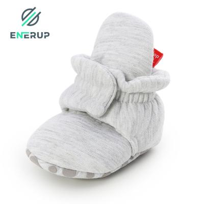 China Enerup Breathable Organic Cotton Baby Adjustable Infant Sock Kids Socks Shoes Softly Keep Warm Custom Logo Socks for sale