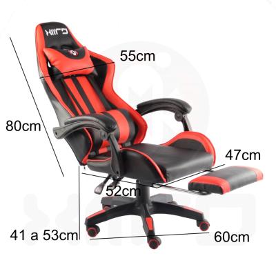 China High Quality (Height)Adjustable Gaming Chair Gamer PC Chair With 180grade Wheels And Footrest for sale