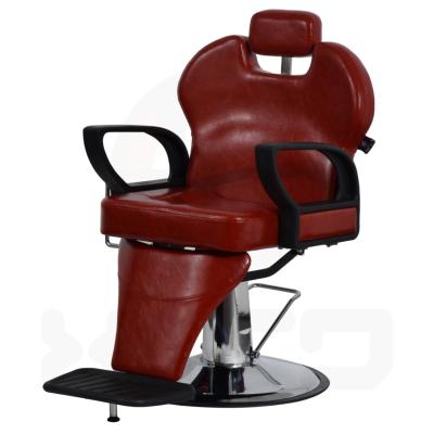 China Comfortable Red Leather Spa Pedicure Salon Chair With Basin Barber Chairs In China Hydraulic for sale