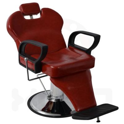 China Comfortable Red Leather Chair Red Purple Styling New Design Barber Shop Chairs for sale