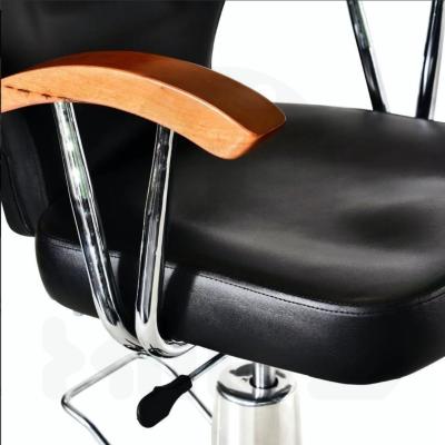 China High Quality Antique Men Barber Chair Modern Wood Handle Red Salon for sale