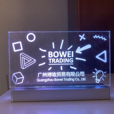 China Retail Store 3D LED Backlight LED Sign Customized Backlight LED Sign Lamp Base Filling Office Display Panel for sale