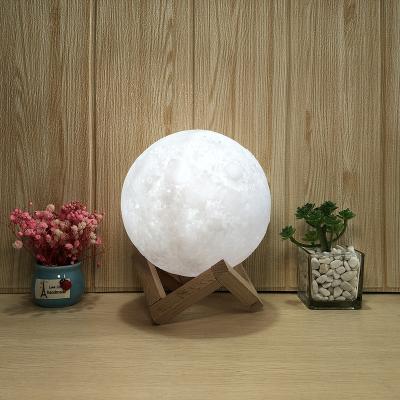 China Modern Creative Custom Desktop Printing Luna Floating USB Dim Ball Shaped Kids Ball Baby 3D Led Night Light Moon Lamp For Kids for sale