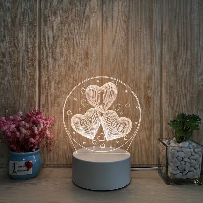 China Modern Warm Sales Promotion 3D Lamp Baby Bear Illusion 3d Optical Led Night Light for sale