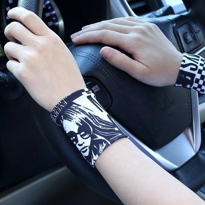 China Summer Decorative Slim Men's Running Basketball Sports Wristband Women Cover Up Scar Tattoo Elastic Ice Silk Wristband Wristband for sale