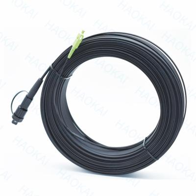 China SC APC FTTA Fiber Optic Cable 5.0mm G657A2 LSZH 5M Black Patch Cord for sale