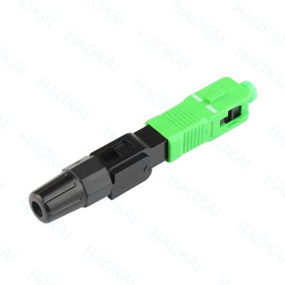 China SC APC Quick Connector FTTH Drop Cable Fiber Optical Fast Connector for sale