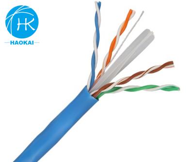 Chine Cable LAN intérieur en cuivre massif UTP CAT6 personnalisé 4 paires 23awg 0,57mm 250MHz à vendre