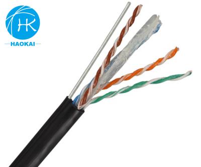 China Cable UTP CAT6 preenchido com gelatina com cabo de rede aérea exterior de mensageiros à venda