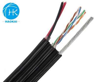 China Cable UTP CAT5E para exteriores Cable LAN de cobre puro con alimentación y mensajería en venta