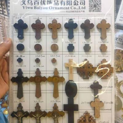 China Custom Made Religious Wooden Cross Cross Crucifix Laser Cut Religious Products Wooden DIY Jewelry Accessories for sale