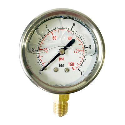 China Various Testing Instruments Factory Manufacture Hydraulic Oil Level Gauge Oil Filled Pressure Gauge for sale