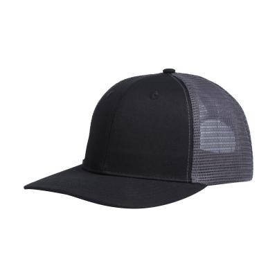 China JOINT Slit Black/Charcoal Adjustable Trucker Snapback Baseball Cap, 2-Tone Trucker Ball Cap Meshback Hat for sale