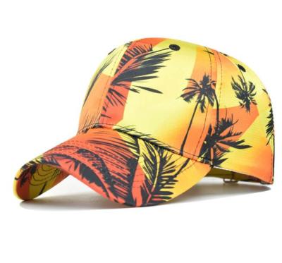 China COMMON own brand customized stylish curved brim baseball cap floral print baseball cap wholesale hats for sale