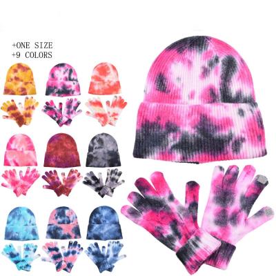 China Hotsale Custom Patch JOINT Logo Designers Hats Plain Beanie Knitted Hat Winter Tie Dye Beanie Hat for sale