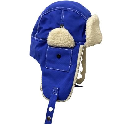 China COMMON Thermal Aviator Bomber Winter Sheepskin Hunting Trapper Hat With Face Tarp And Ear Fin for sale