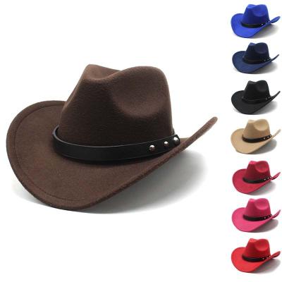 China Wholesale Character Adult Fedora Hat Western Women Felt Novelty Cowboy Hat Manufacturers for sale