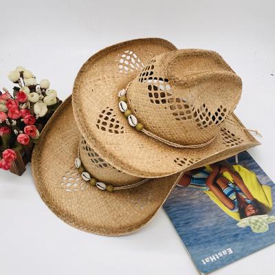 China Fashionable Character Roll Up Straw Cowboy Hat Cheap Cowboy Hats For Sale Made In Mexico Raffia Mens Raffia for sale