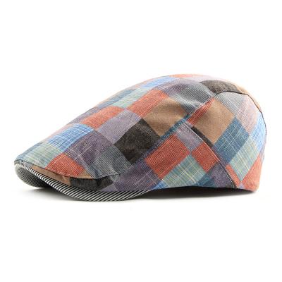 China Summer Taxi Driver Checked Newsboy Unisex Hat Wholesale Checked Pattern Ivy Hats for sale