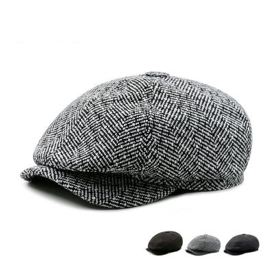 China Wholesale Felt Hat Mens Ivy Picture Newsboy Ivy Herringbone Hat for sale