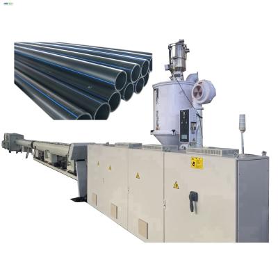 China PIPE PE HDPE plastic drain water gas supply pipe productio extrusion machine line for sale