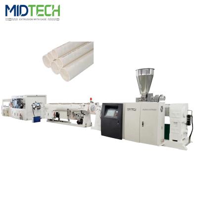 China PIPE Midtech PVC Insulation Tube Protection Cable Pipe Tube Making Machine Plastic Extruder Supplier for sale