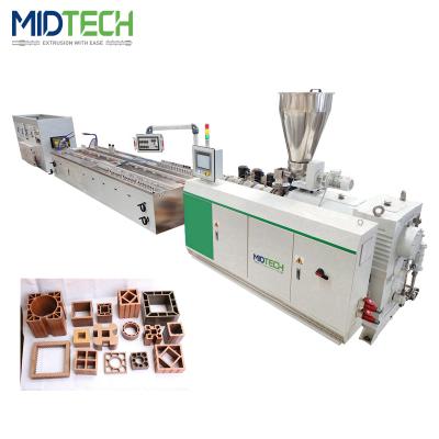 China Other Special Hot Selling MIDTECH 2022 WPC Wood Plastic Profile Making Machine Extrusion Production Line for sale