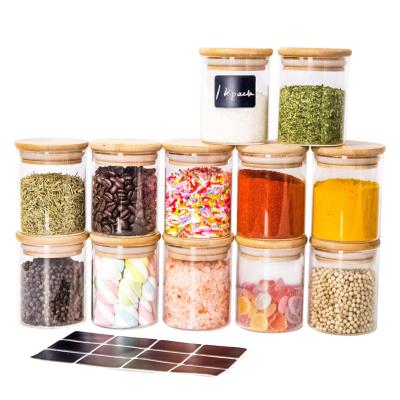 China Sustainable Circular Sealed Leakproof Kitchen Food Storage Glass Jar for sale