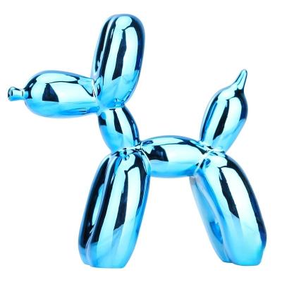 China Hot-selling shiny electroplating high-grade home dog Nordic style resin decoration balloon Mk Europe for sale