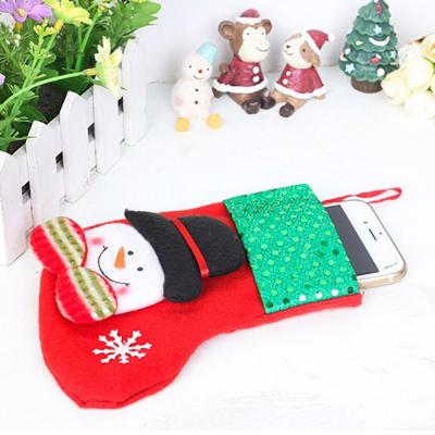 China Wholesale Hang Candy Bag Socks Stockings Christmas Tree Decorations Candy Bag New Year Products For Kids Christmas Gift for sale