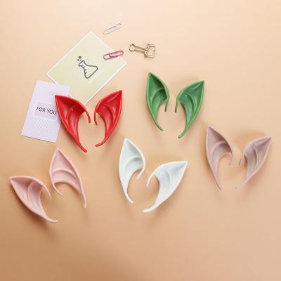 China Popular Wholesale Halloween Christmas 12cm Elf Ears Dress Up Props Custom 10cm Multicolor Latex Elf Ears for sale