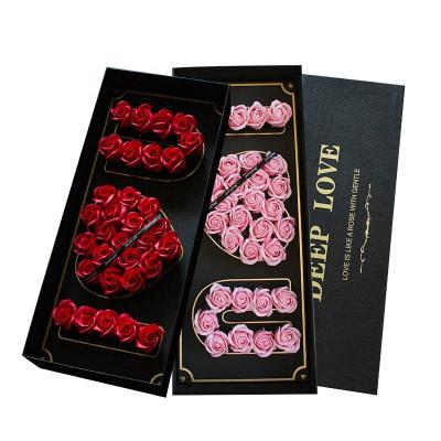 China New Design Romantic Roses Romantic Valentine's Day Rose Flower Box Shape Birthday Surprise Wholesale I Love You Customized for sale