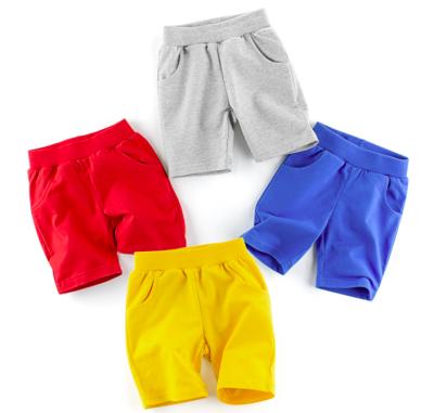 China Anti-pilling children's clothing summer boy shorts solid color wholesale five-point five-point baby boy pants white baby short pants for sale