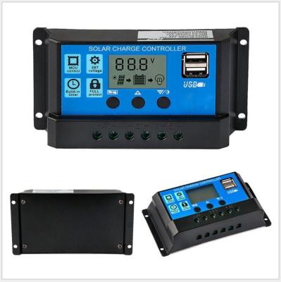 China Solar Charger Controller 60A/50A/40A/30A/20A/10A 12V 24V Automatic PWM Solar Charge Controller With Dual USB 5V LCD Display Output Solar Cell Panel Regulator PV Home for sale