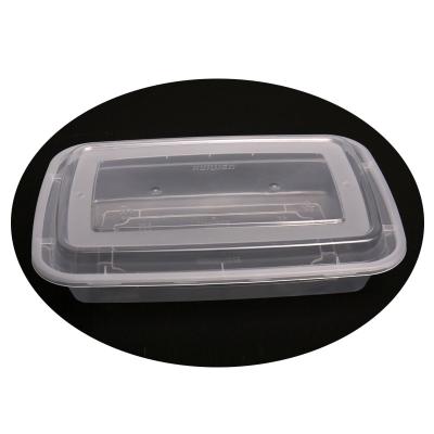 China 800ml Factory Supply Food Containers Food Packaging Transparent Microwavable OEM Acceptable Direct Delivery Plastic Boxes For Restaurant for sale