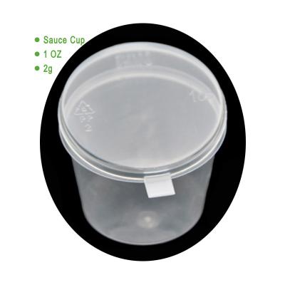 China Factory Custom Catering Eco-friendly Disposable Cheaper 1oz 2oz 3oz 4oz To Go Disposable Plastic Restaurant Sauce Cup PP With Lid for sale