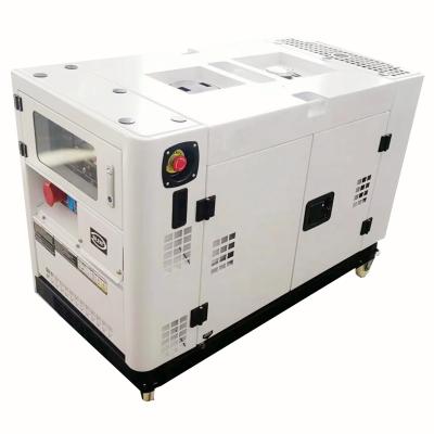 China 3 Phase 12kw Diesel Generator 15kva 2 Cylinder Silent Canopy Portable Small Silent Generators for sale