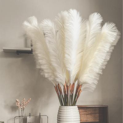 China New Reed Plants Living Room Decorative Natural Artificial Flower Pampas Grass Touch 1 PC Home Decoration for sale