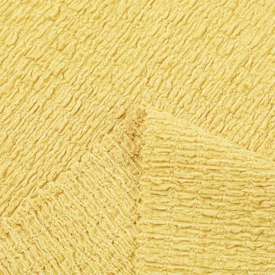 China Eco Friendly Comfortable Dress Crepe Stretch Material Yarn Dyed Woven Polyester Spandex Fabric for sale