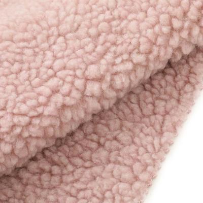 China Eco-Friendly Winter Warm Thick Polyester Flannel Flannel Plush Solid Solid Super Soft Fabric For Pajamas for sale