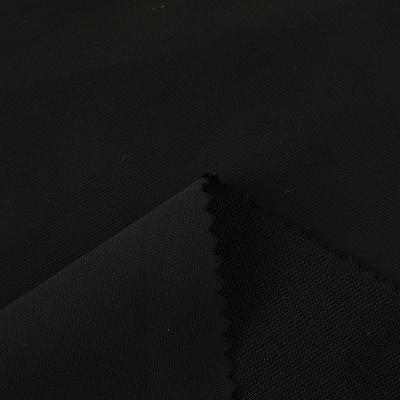 China OEM Eco Friendly Material Service Apparel Textile 280 Gsm Woven Stretch Black Yarn Dyed Polyester Fabric for sale