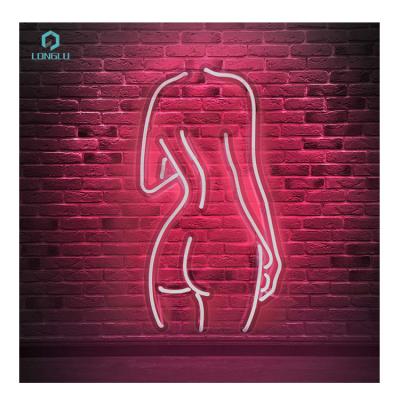 China Buildings Cable Wick Hookah Women Creative Customs Lead Neon Sign For Room Decoration for sale