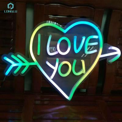 China China Manufacturer Customized Love Neon Signs Buildings Small For Wedding Decoration for sale