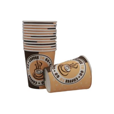 China Disposable Single Wall Paper Coffee Cup With Lids Logo Printed Disposable Bamboo Customized Custom Style Packaging Color Feature Eco Material for sale