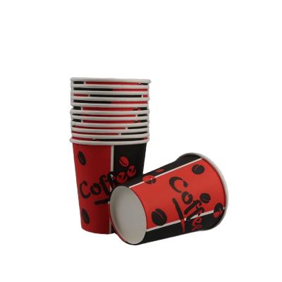 China Disposable Single Wall Paper Coffee Cup With Lids Logo Printed Disposable Bamboo Customized Custom Style Packaging Color Feature Eco Material for sale