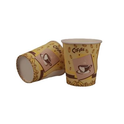 China Disposable Hot Black Disposable Coffee Paper Cup Wall Double Gold Foil Stamping Custom Logo Craft Gsm Style All Time Packaging 4oz 8oz 12oz for sale